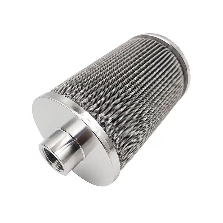 Cartucho filtrante plisado de acero inoxidable reutilizable